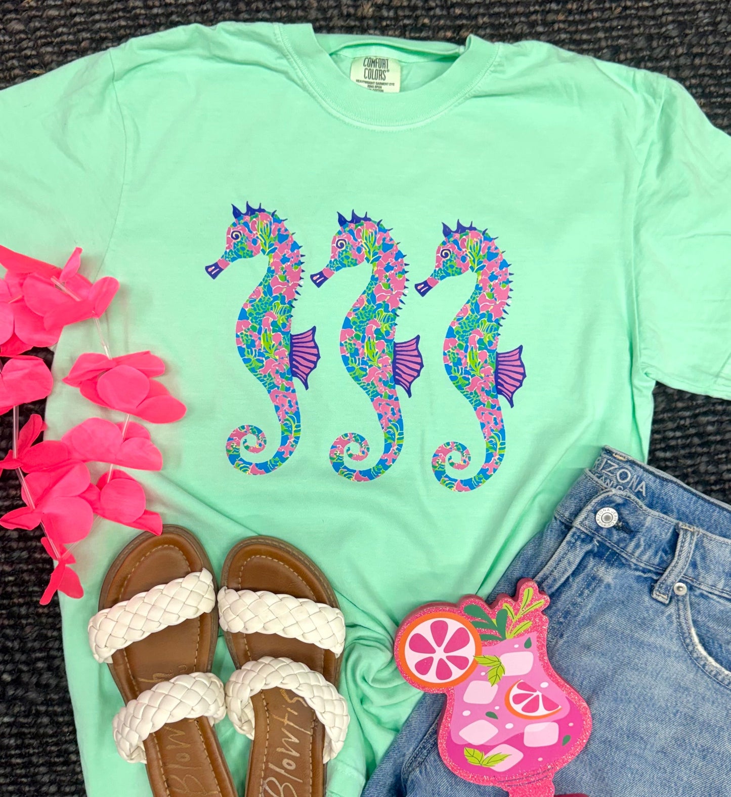 Preppy Seahorses Graphic Tee
