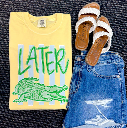 Later Gator Striped Tee